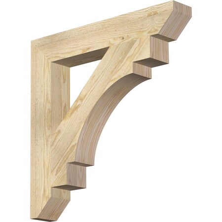 Ekena Millwork Merced Slat Rough Sawn Bracket, Douglas Fir, 4"W x 26"D x 26"H BKT04X26X26MRC06RDF